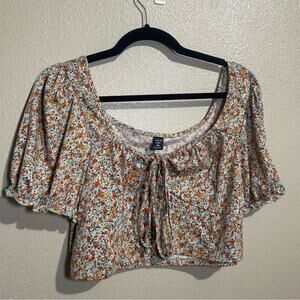 Shein Floral Cropped Shirt Size  3x